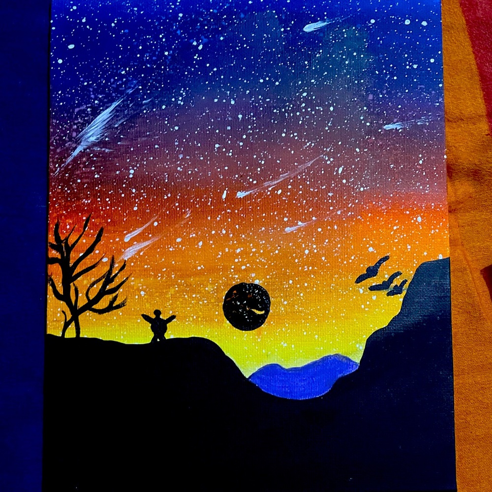 Freedom- Acrylic Painting, living life, blessed.